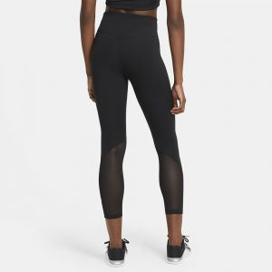 Nike Collants de course Dri Fit One Mid Rise - Black / White - Taille M