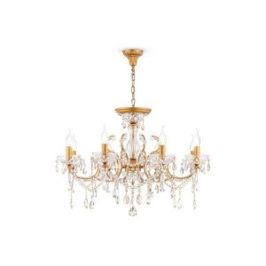 Boutica-design Chandelier avec Sevilla Or 8x60W E14