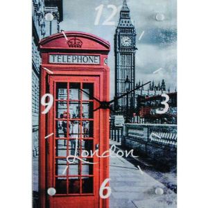 Image de Horloge London en verre (25 x 36 cm)