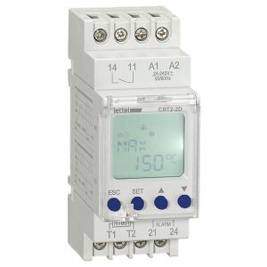 LETTEL - Thermostat digital modulaire mode chaud/froid à 1 pt de consigne, 1 NO/NF 16A. - CRT2-2D