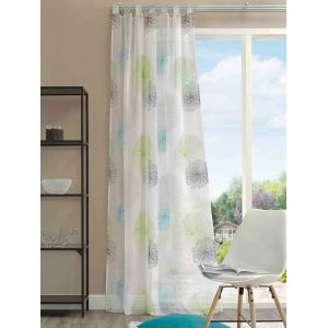 Image de Home Wohnideen Voile semi-transparent avec imprimé floral