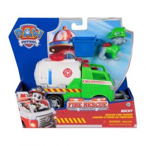 Spin Master Figurine et véhicule Paw Patrol Pat’Patrouille Fire Rescue Rocky