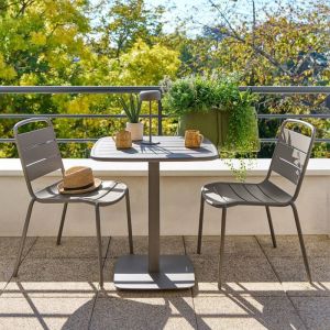 Hesperide Table de jardin carr&eacute;e 2 places ALEGORIA - Caf&eacute; - Alegoria