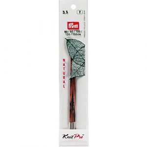 Prym 223323 Pointe/Aiguille/Tricoter Bois Natural 12,8cm 3,5mm, Marron, 2 x 1 x 13 cm