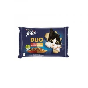 Image de Felix Purina Fantastic Duo Nourriture Humide pour Chat Adulte Lot de 4 enveloppes de 85 g
