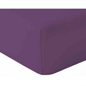Image de Declikdeco Drap housse coton ALABAMA Violet