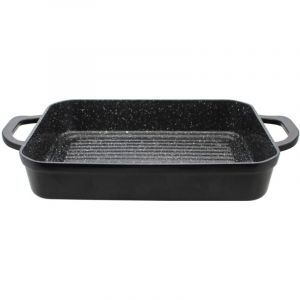 Elo Cocotte rectangulaire en fonte d'aluminium avec rainures pour barbecue