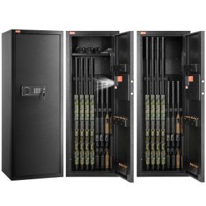 Armoire à 6-8 Fusils-VEVOR-Coffre-Fort pour Armes à Feu 2 Façons de Verrouillage par Clavier Numérique et Clés-Sécurité Domicile