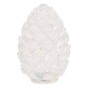 Feeric Light & Christmas D&eacute;co lumineuse Pomme de pin en Verre 10 LED H 18 cm