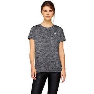 Under Armour Women´s Tech S/S C-Neck Twist - T-shirt technique taille S, noir/gris