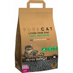 Animallparadise Litière granulés compressés en papier 100 % recyclé, 10 litres, pour chat