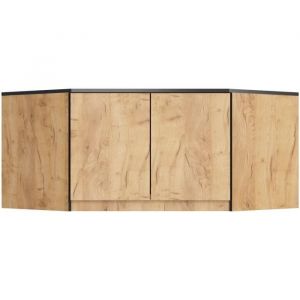 Akord - Surmeuble pour armoire S100 Chêne Craft 100 cm 2 portes 3 étagères 100x50x55 cm