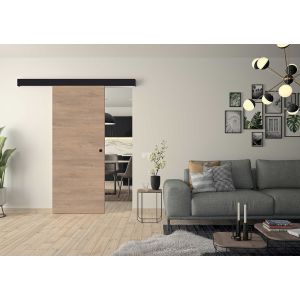 Image de Optimum Kit porte coulissante 830 Rio - Chêne clair et Noir