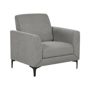 Beliani Fauteuil En Tissu Gris Fenes