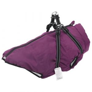 VidaXL Manteau pour Chiens avec Harnais imperméable réfléchissant L48, Manteau d'hiver pour Chien, Manteau pour Chien et Harnais, Manteau pour Chiot avec Harnais