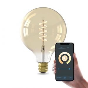 Calex Smart LED E27 7W G125 1800 - 3000 K Filament, lot de 2