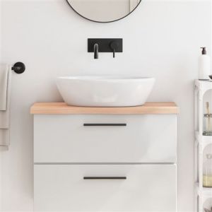 VidaXL Wastafelblad 80x40x(2-4) cm onbehandeld massief hout3156021