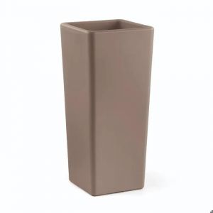 Veca Vaso Cache-Pot Clou Quadrato H.65cm Avana