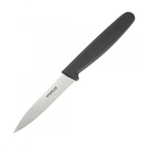 Hygiplas Couteau d"office lame droite noir 75mm