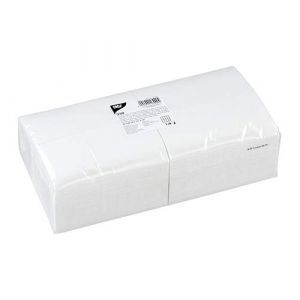 Papstar Lot de 250 serviettes en papier blanches - 33 x 33 cm - 2 plis - Pliage en 8 - Idéal pour la restauration, la maison ou les fêtes - Respectueux de l'environnement - Certifié FSC - #17999