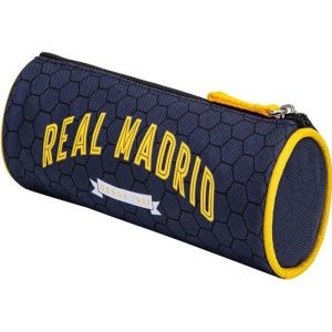 Real Madrid Trousse scolaire Real - Collection officielle - Polyester - Zippée - Garçon