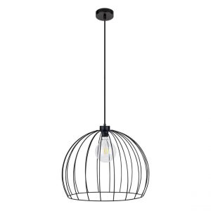 Lampe Suspendue Coop Métal Câble PVC Noir