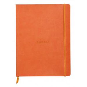 Rhodia 117514C Rhodiarama tangerine - Cahier souple format 19 x 25 cm 160 pages - Ligné