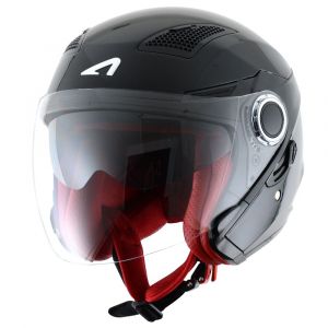 Image de Astone Casque jet FJ10 Fiber mono color noir gloss - 2XL