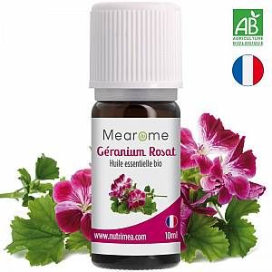 Image de Mearome Géranium Rosat Huile Essentielle Bio - 30 ml