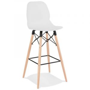 Image de Tabouret de Bar Design "Carno" 111cm Blanc Prix