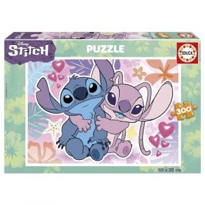 Educa Puzzle de 300 pièces Pur Enfants | Stitch Disney. Mesure: 40 x 28 cm. Recommandé de 6 Ans (19964)