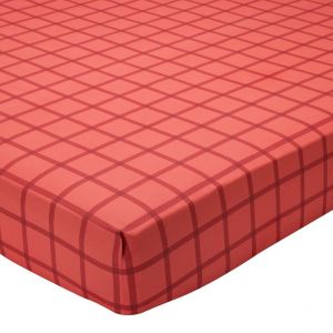 Drap housse coton CHALEUREUX - rose