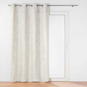 Douceur d'int&eacute;rieur, Rideau &agrave; Oeillets (140 x 260 cm) Marius, Velours Imprim&eacute; M&eacute;tallis&eacute;