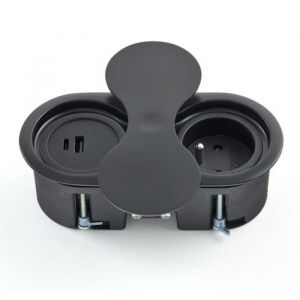 Bloc prise 16a à encastrer affleurant avec Usb a -Usb c 034N-AC Msa France