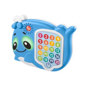 Fisher-Price HJR75 - BlinkiLinkis Quiz Whale, jouet éducatif interactif avec musique, lumières, mélodies et phrases, jouet pour bébé pour enfants de plus de 18 mois, multicolore
