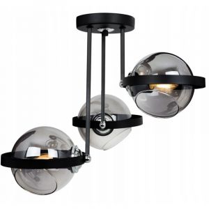 Lampe Suspendu Moderne En Verre Anneau Graphite