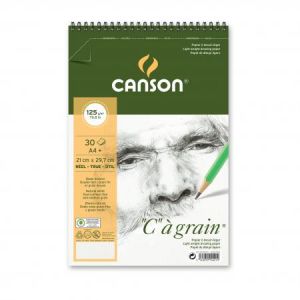 Canson Album Spiralé 30 Feuilles C à grain A4 125gr - Blanc
