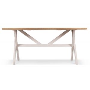 Décoration d'Autrefois Table à manger Bois Blanc Césuré 180x90x78cm