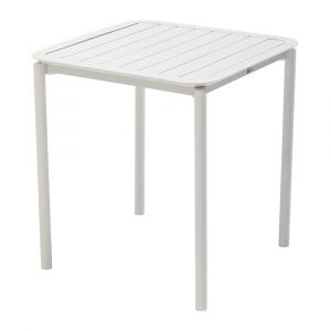 Oviala Table carrée de terrasse (70x70cm) blanche