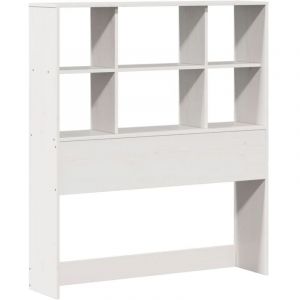 VidaXL Tête de lit avec rangement blanc 90 cm bois massif de pin
