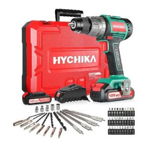 Image de Perceuse Visseuse Sans Fil 60Nm, HYCHIKA 18V Professional Perceuse Percussion