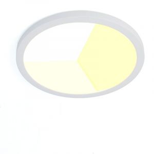 Plafonnier LED encastrable/saillie 24 W CCT 3000&ndash;6000 K IP44 ultra fin