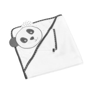 Image de Sauthon Cape de bain + gant panda Chao Chao (75 x 75 cm)