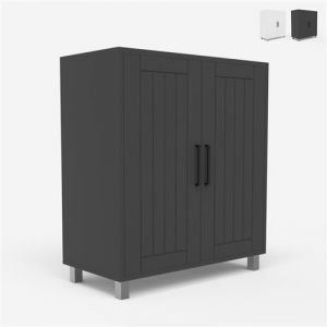 Meuble sous lavabo salle de bain Biston placard deux portes moderne