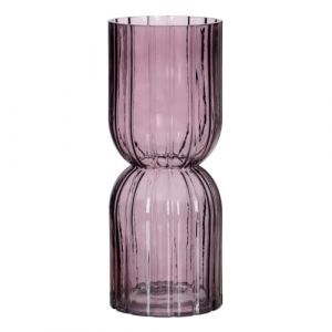 BigBuy Home Vase Mauve en Verre 12 x 12 x 30 cm