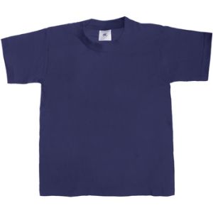 T-shirt à manches courtes B&C Exact 190 pour enfant (Lot de 2) (3-4 ans) (Bleu marine) - UTBC4274
