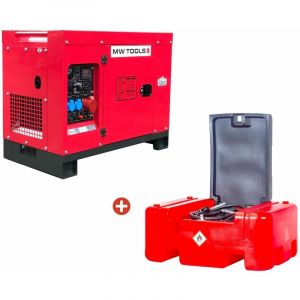 Groupe électrogène diesel 10kW + station de ravitaillement 210L MW Tools DG100EPACK1 DG100EPACK1