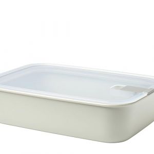 Rosti mepal Boîte de conservation alimentaire EasyClip - Boîte de rangement avec couvercle et fermeture à pression - Pour le micro-ondes, le four à vapeur et le congélateur – 2250 ml – Nordic white