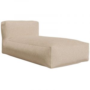 M&eacute;ridienne en velours c&ocirc;tel&eacute; beige NOUMARA