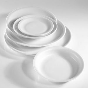Image de Pillivuyt Assiette plate ronde blanche 27cm en porcelaine Bourges